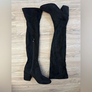 Over-the-knee boots - black